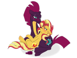 1823505__safe_artist-colon-verumtee_fizzlepop+berrytwist_sunset+shimmer_tempest+shadow_my+little+pony-colon-+the+movie_spoiler-colon-my+little+pony+mov