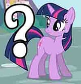 confused purple horse