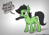 1803571__safe_artist-colon-kozachokzrotom_derpibooru+import_oc_oc-colon-anon_oc-colon-anonfilly_earth+pony_pony_female_filly_glock_gun_gun+in+mouth_han