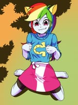 1287376__safe_solo_rainbow+dash_clothes_equestria+girls_feet_barefoot_sweater_wondercolts_artist-colon-rabiyanyan