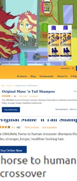 sunset shimmer using horse shampoo