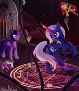 2105770__dead+source_safe_artist-colon-gluemakers_fluttershy_spike_trixie_twilight+sparkle_pony_unicorn_g4_butt_context+is+for+the+weak_derp_female_full+moon_gl
