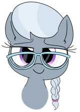 6450380__safe_artist-colon-wafflecakes_silver+spoon_female_filly_glasses_mare_simple+background_smiling_transparent+background