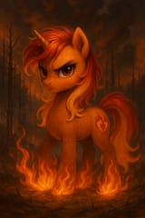 20250709_1856_Fiery Pony in Forest_simple_compose_01jzrpdnskftx8bxvzy2cv6rzd