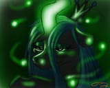 509531__safe_artist-colon-digitaldomain123_30+minute+art+challenge_changeling_digital+art_queen+chrysalis_solo
