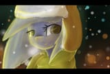 230350__safe_artist-colon-marisalle_limestonepie_pony_g4_clothes_female_hat_scarf_snow_snowfall_solo