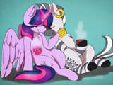 2019959__safe_artist-colon-incendiarymoth_twilight+sparkle_zecora_alicorn_pony_zebra_g4_cuddling_cup_duo_female_lesbian_magic_mare_ship-colon-twicora_shipping_t