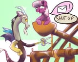 940131__safe_artist-colon-redheadfly_derpibooruimport_cheerilee_discord_draconequus_earthpony_pony_awesomeface_catapult_contextisfortheweak_enve
