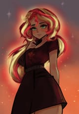 3579580__safe_artist-colon-polnocnykot_sunset+shimmer_human_art+pack-colon-mypastisnottoday2025_equestria+girls_g4_my+past+is+not+today_blushing_clothes_female_