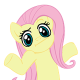 7243019__safe_fluttershy_blue+eyes_female_mare_pink+hair_shrug_shrugpony_simple+background_solo_transparent+background