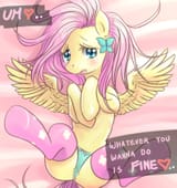 306909__suggestive_fluttershy_solo_female_clothes_blushing_solo+female_underwear_panties_heart_crying_stockings_presenting_dead+source_spread+legs_em