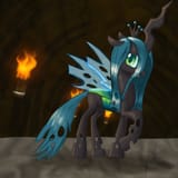 581115__safe_artist-colon-funnyfany_derpibooru+import_queen+chrysalis_changeling_changeling+queen_female_raised+hoof_solo