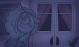 3348519__safe_anonymous+artist_derpibooru+import_misty+brightdawn_pony_unicorn_series-colon-misty+pov_g5_bruised_bush_curtains_door_ears_ears+back_eyebrows_eyeb