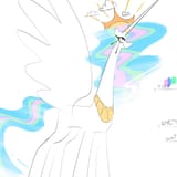3328448__safe_artist-colon-yl0w_princess+celestia_alicorn_pony_g4_cloud_colored+sketch_crown_doodle_ethereal+mane_ethereal+tail_female_horn_jewelry_long+eyelash