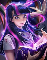 sakimichan-realistic-my-little-pony-twilight-sparkle-wallpaper-thumb