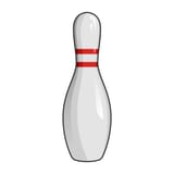 single-bowling-pin-with-red-stripes-icon-realistic-illustration-of-bowling-illustration-free-vector