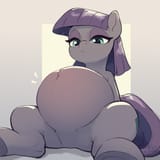 3538559__suggestive_artist-colon-apony-dash-in-dash-lavash_derpibooru+exclusive_maud+pie_earth+pony_pony_g4_abstract+background_belly_belly+button_big+belly_blo