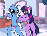 Trixie beating Twilight&#039;s ass
