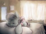1684151__safe_artist-colon-plotcore_diamond+tiara_silver+spoon_bed_bedroom_curtains_cutie+mark_dresser_duo_earth+pony_female_filly_morning_picture+fram