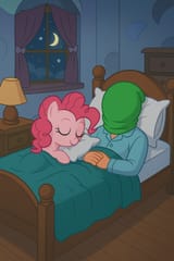 20250713_2107_Pinkie with Pillow_remix_01k037d1epft1shg5b5ebzaw9w