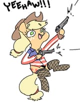 nobody - applejack yeehaw guns fishnets america