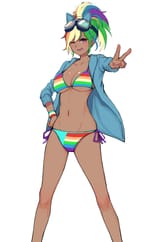 1773362__suggestive_artist-colon-masou_derpibooru+import_kotobukiya_rainbow+dash_human_anime_bikini_breasts_busty+rainbow+dash_clothes_dark+skin_humani