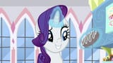 rarity looking at a donut