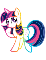 rainbow outlines twilight