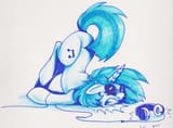 3327190__deadsource_safe_artist-colon-wolberdan_djpon-dash-3_vinylscratch_pony_unicorn_g4_assup_facedownassup_female_headphones_horn_mare_monochrome_solo