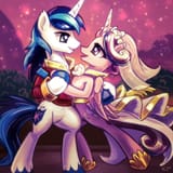 575840__safe_artist-colon-kp-dash-shadowsquirrel_princess+cadance_shining+armor_a+canterlot+wedding_alicorn_clothes_cute_cutedance_dress_female_male_ma