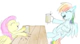 drunk winger mares laughing