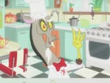 2004642__safe_derpibooru+import_screencap_discord_draconequus_the+break+up+breakdown_chef_chef&#039;s+hat_discovery+family+logo_facial+hair_hat_kitchen_ma