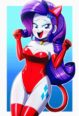 artist_ the-butch-x, rarity (equestria girls), fullbody latex catsuit, cat tail, s-2904187963