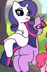 rarity sitting on her throne