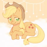 2323437__safe_artist-colon-chapaghettii_applejack_earth+pony_crescent+moon_cute_jackabetes_moon_sitting_solo_stars