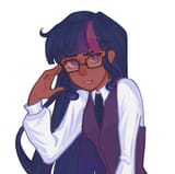 3406278__safe_artist-colon-lunastxar_derpibooru+import_twilight+sparkle_human_g4_clothes_dark+skin_female_glasses_gritted+teeth_humanized_image_jpeg_ne