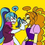 1448065__safe_artist-colon-raika0306_adagio+dazzle_sonata+dusk_equestria+girls_rainbow+rocks_blushing_blush+sticker_clothes_cute_eyes+closed_lesbian_lo