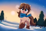 3388971__safe_artist-colon-spoonie_ponerpics+import_oc_oc-colon-frosty+flakes_earth+pony_pony_taiga+pony_image_png_snow_snowpony_solo