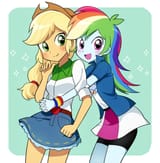 1201504__safe_rainbow+dash_applejack_shipping_blushing_equestria+girls_cute_lesbian_looking+at+you_hug