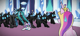 2429209__safe_queen+chrysalis_princess+cadance_princess+flurry+heart_female_pony_mare_alicorn_animated_meme_changeling_alternate+version_gif_sweat_wa