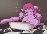 t72b_berryshine_berry_punch_bathrub_boozing_kawaii_drink_beer_mare