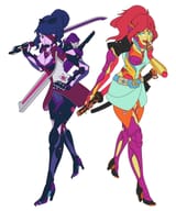 1261092__twilight+sparkle_equestria+girls_suggestive_crossover_sunset+shimmer_armor_weapon_sword_human+twilight_cyborg