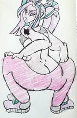3642818__suggestive_artist-colon-midday+sun_aria+blaze_human_equestria+girls_g4_ass_bottomless_butt_clothes_no+panties_pants_shoes_short+shirt_sneakers_spade_sq
