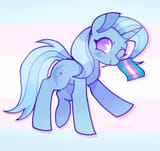 trans trixie holding cute little flag 3333769