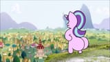 Starlight looking over at Ponyville