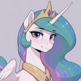 7198371__safe_imported+from+twibooru_princess+celestia_alicorn_pony_ai+generated_eyebrows+visible+through+hair_eyeshadow_female_image_looking+at+you_makeup_mare