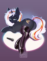3581291__safe_artist-colon-candybun_oc_oc+only_oc-colon-velvet+remedy_pony_unicorn_fallout+equestria_boots_butt_celebrity_clothes_dock_fallout_female_horn_latex
