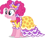 2571173__safe_pinkiepie_solo_female_pony_mare_clothes_simplebackground_earthpony_transparentbackground_vector_dress_galadress_artist-colon-ambas