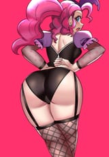 2428194__suggestive_alternate+version_artist-colon-tzc_pinkie+pie_human_over+a+barrel_anime_ass_balloonbutt_blushing_bootylicious_breasts_butt_clothes_dress_fem