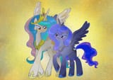 3535459__safe_artist-colon-770nanao15_derpibooru+import_princess+celestia_princess+luna_alicorn_pony_g4_abstract+background_blushing_duo_female_hoof+sh